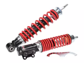 Shock Absorber Kit Front & Rear Carbone Sport Black / Red For Vespa ET4, LX, LXV 125-150cc