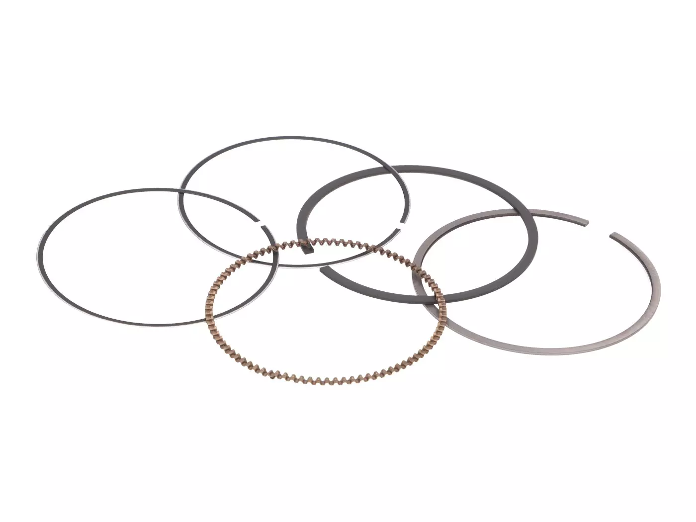 Piston Ring Set RMS 125cc 52.4mm For Honda SH, NES, FES, PES, Keeway Outlook, Tell Logik 125