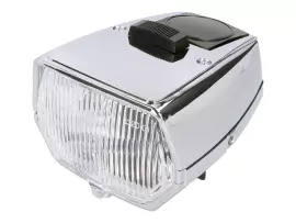 Headlight Square Chromed With Switch For Puch Maxi N, Europa