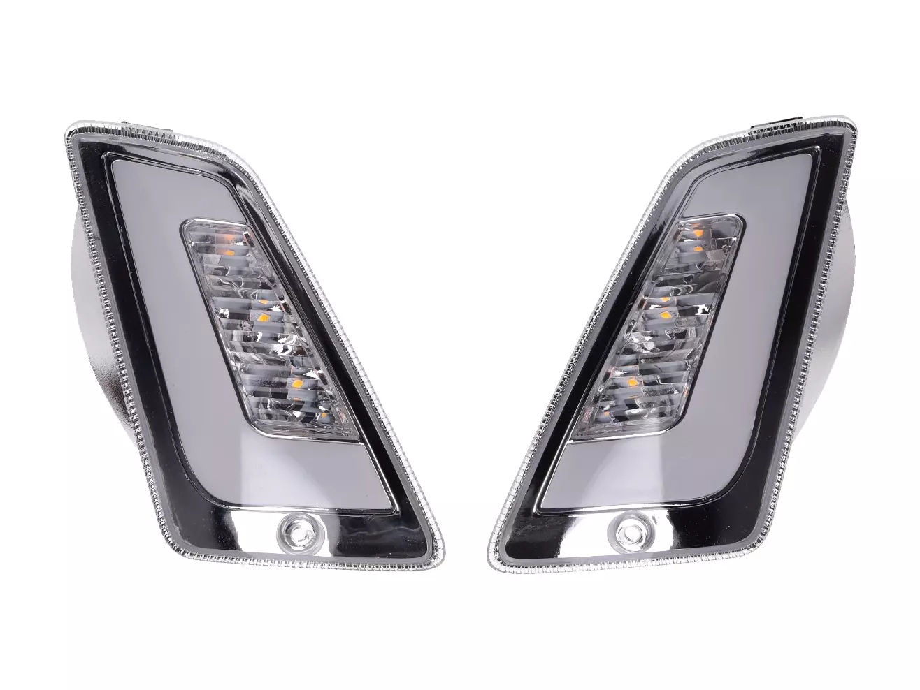Indicator Light Set Front Power1 LED White With Daytime Running Light For Vespa GT, GTL, GTV, GTS 125-300