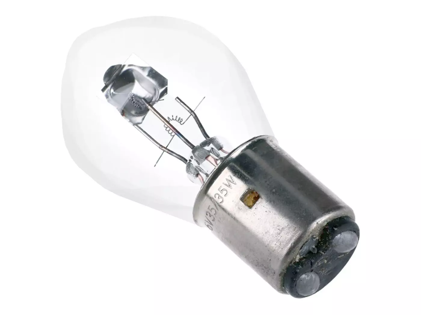 Head Lamp Bulb BA20d 6V 35/35W Clear