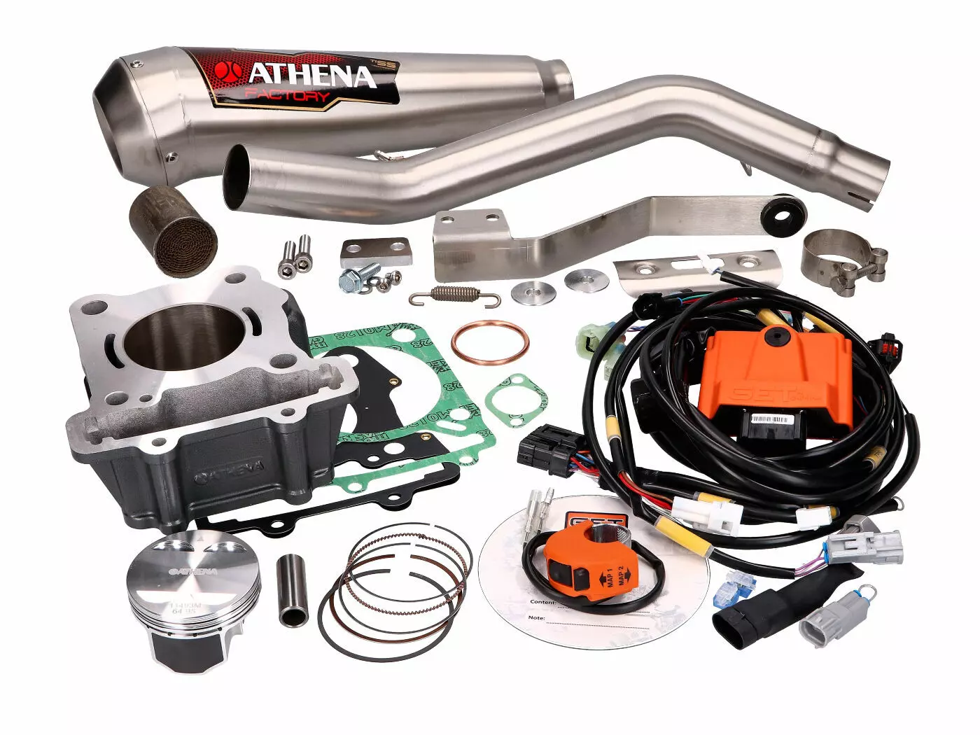 Upgrade Kit W/ Cylinder Kit, Exhaust, ECU Athena Big Bore 160cc For KTM Duke, RC 125 11-16