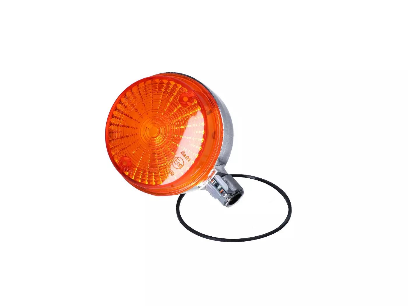 Indicator Light Assy Rear 80mm Orange W/ Chromed Cap For Simson S50, S51, S70, SR50, SR80