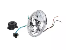 Headlight Round Transparent 12V H4 / HS1 Halogen W/ Parking Light For Simson S50, S51, S70