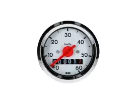 Speedometer 60km/h Round Shape 48mm For Simson S50, S51, S70, Schwalbe, Sperber, Habicht, Star