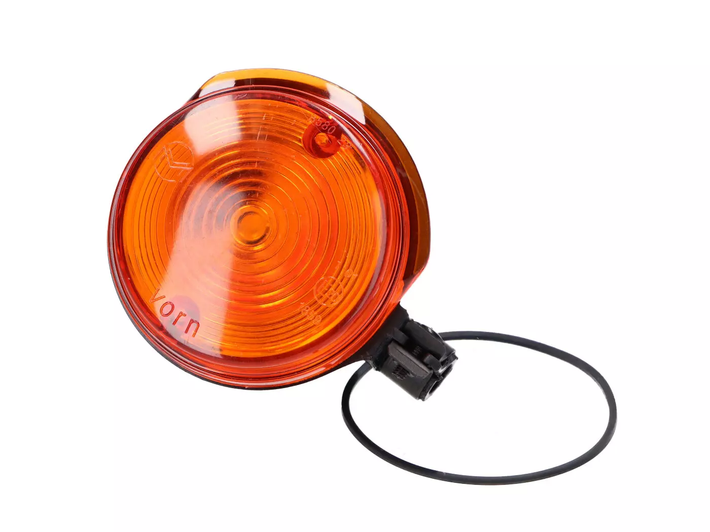 Indicator Light Assy Front 80mm Orange W/ Black Cap For Simson S50, S51, S70, SR50, SR80