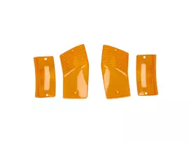 Turn Signal Lens Set Front And Rear For Vespa PX 125-200, Vespa T5, LML Star, Stella, Deluxe