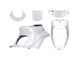 Fairing Kit White Metallic 5-part For MBK Booster -2004, Yamaha BWS -2004