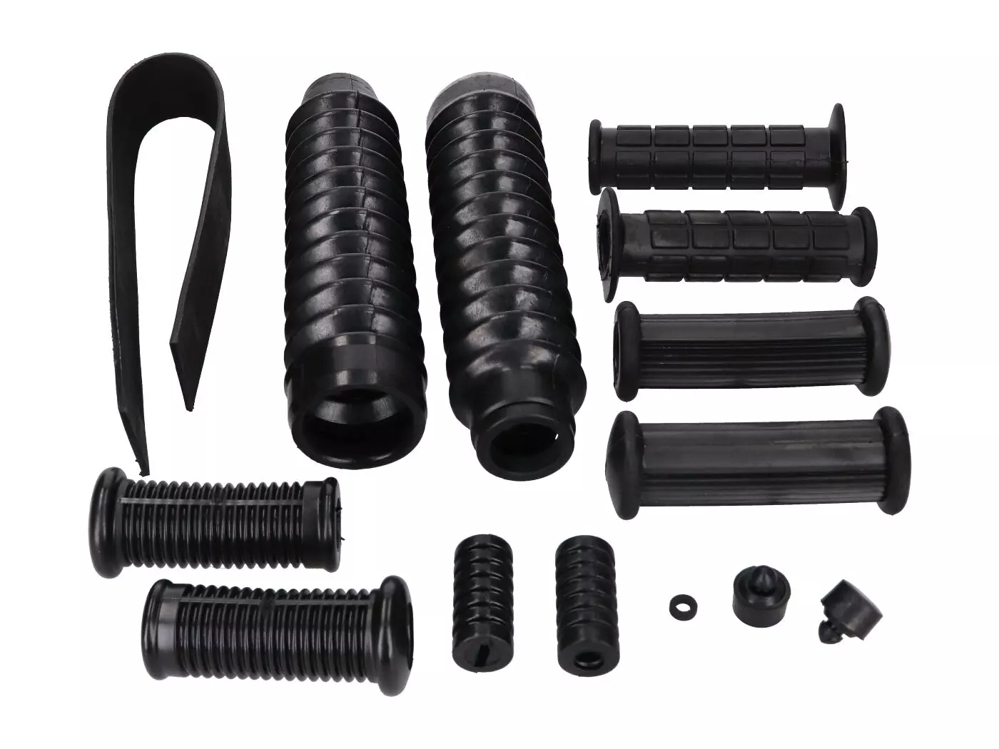 Frame, Gearshift, Kick Starter, Handlebar, Front Fork Rubber Parts Set 14-piece For Simson S50, S51, S53, S70, S83