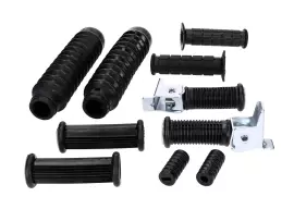 Frame, Gearshift, Kick Starter, Handlebar, Front Fork Rubber Parts Set 10-piece For Simson S50, S51, S53, S70, S83