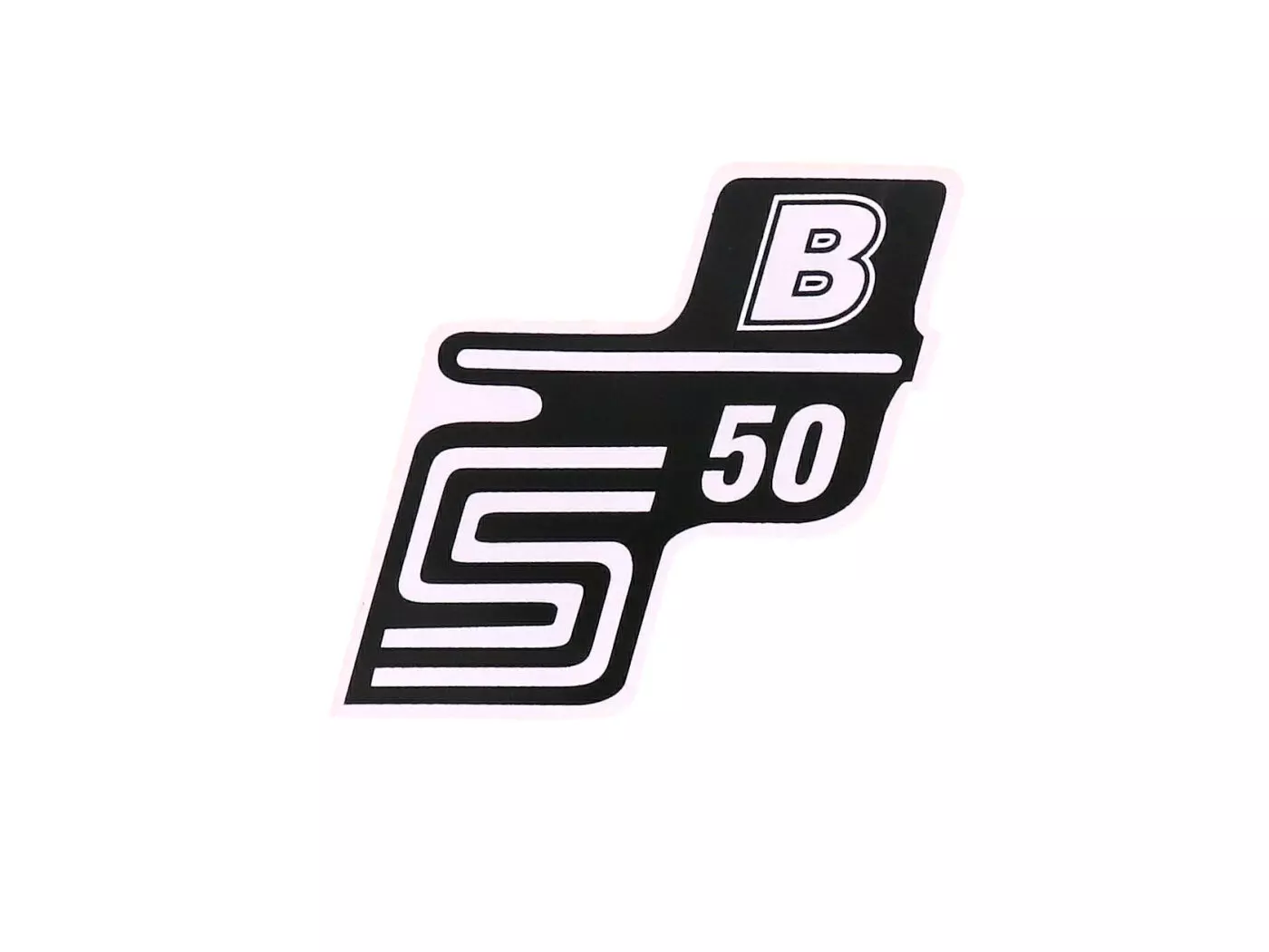 Logo Foil / Sticker S50 B White For Simson S50