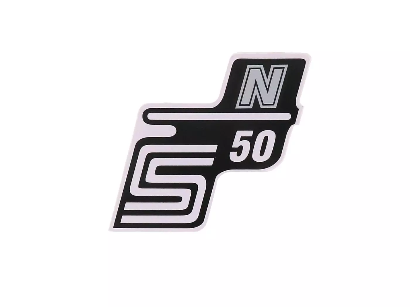 Logo Foil / Sticker S50 N Silver For Simson S50