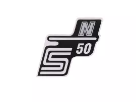 Logo Foil / Sticker S50 N Silver 2 Pieces For Simson S50