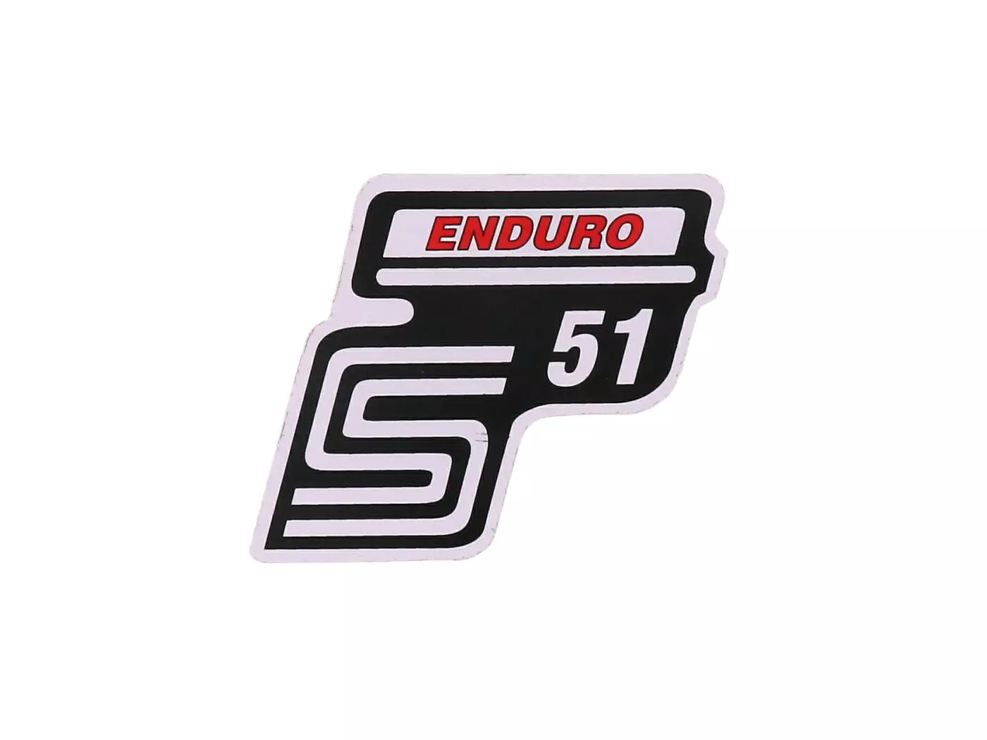 Logo Foil / Sticker S51 Enduro Red For Simson S51