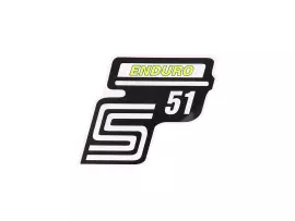 Logo Foil / Sticker S51 Enduro Neon Yellow For Simson S51