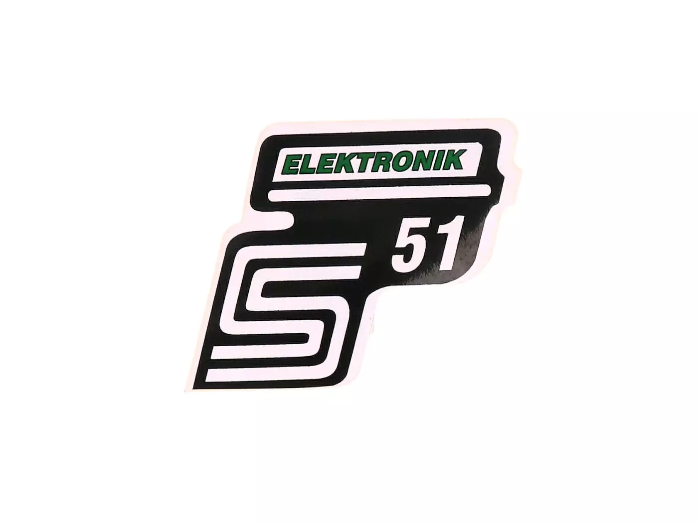 Logo Foil / Sticker S51 Elektronik Green For Simson S51