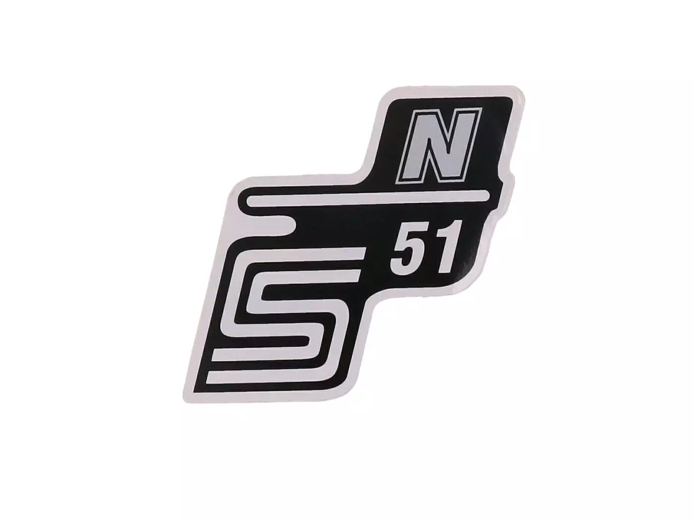 Logo Foil / Sticker S51 N Silver For Simson S51