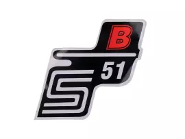 Logo Foil / Sticker S51 B Red For Simson S51