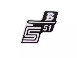 Logo Foil / Sticker S51 B White For Simson S51