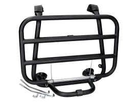 Front Luggage Rack Folding Black For Vespa PX, LML