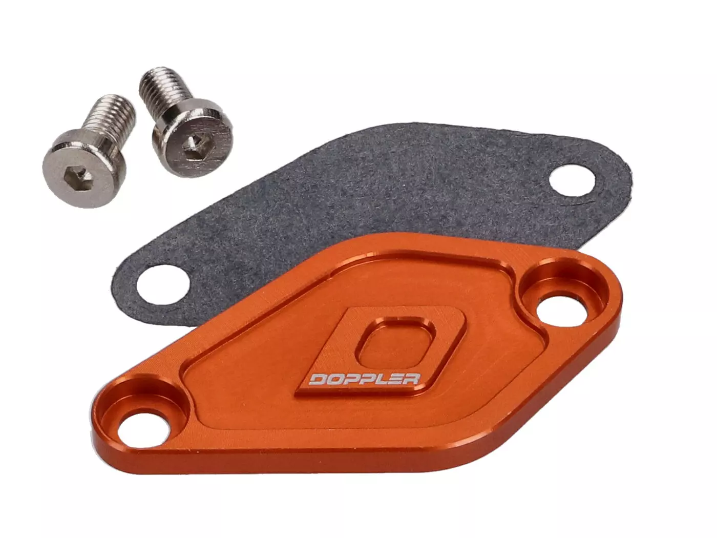 Buy now: Oil Pump Cover Doppler Orange For Minarelli AM6, Derbi EBE, EBS, D50B Oil Pump Cover Doppler Orange For Minarelli AM6, Derbi EBE, EBS, D50B