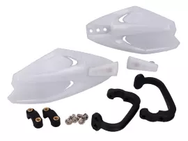 Handguards / Hand Protector Set Freestyle White For 22mm Diameter Handlebar