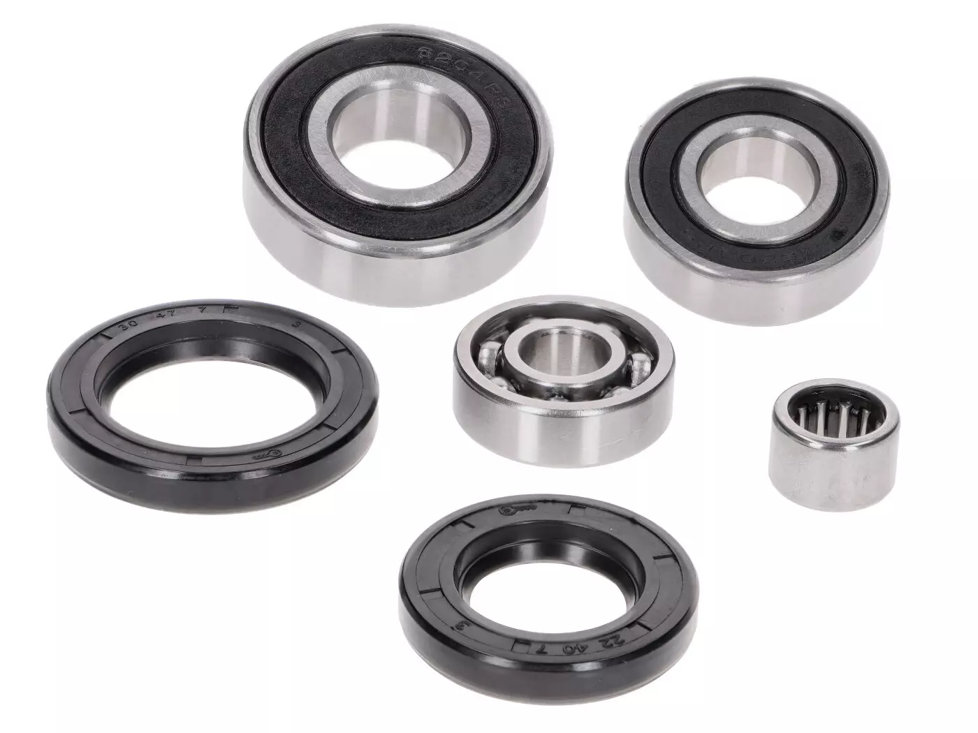 Gearbox Bearing Set W/ Oil Seals For Piaggio Short Type