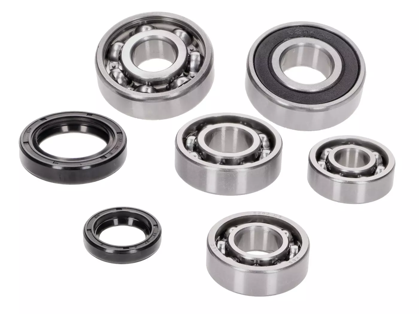 Gearbox Bearing Set W/ Oil Seals For Hyosung 50cc 2-stroke, SB Cab, Supercab, Avanti, SF 50