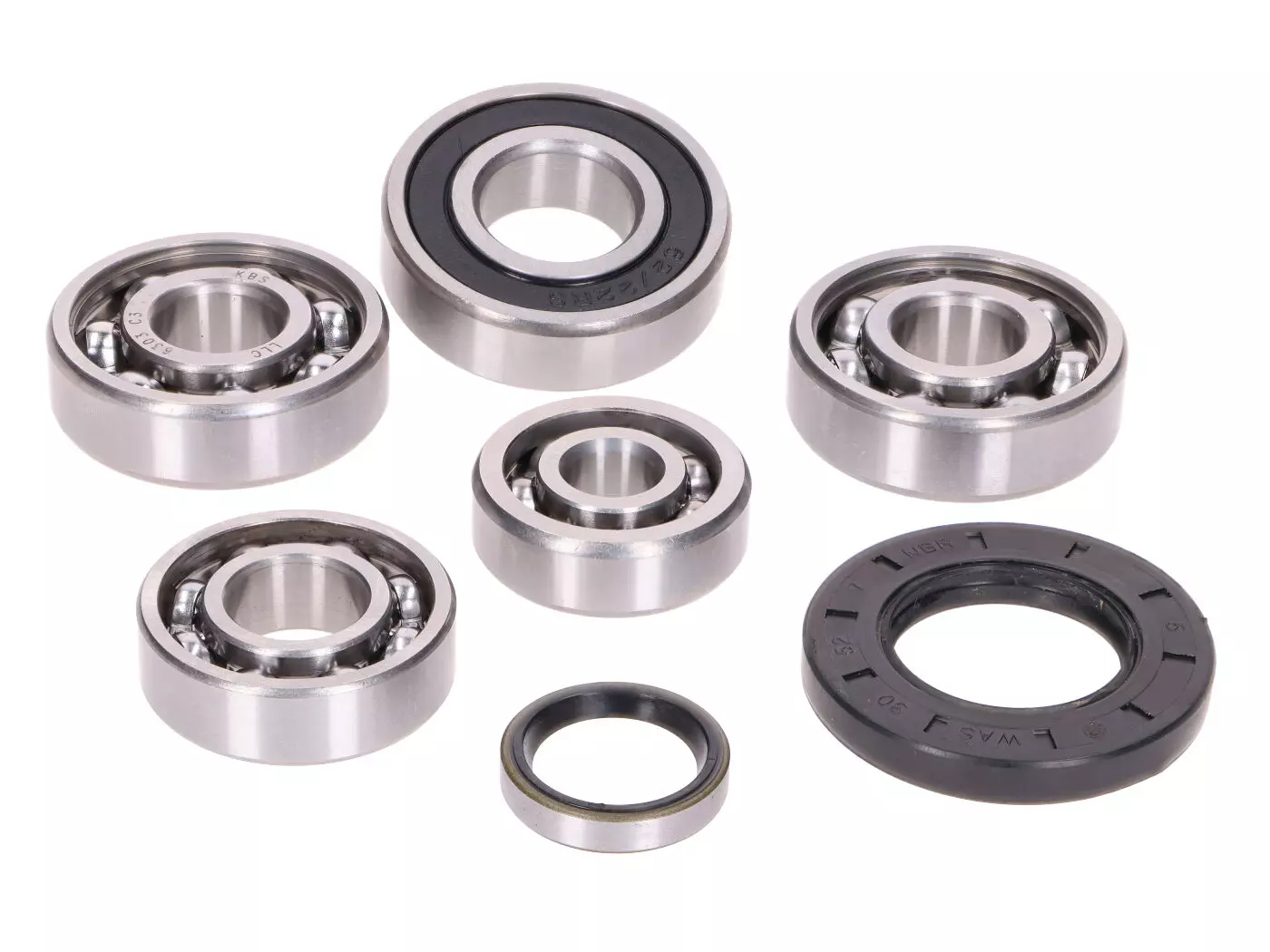 Gearbox Bearing Set W/ Oil Seals For Yamaha Majesty, Maxster, Teos, X-City, Benelli Velvet, Malagutti Madison, MBK Doodo, Skyliner, Thunder 125cc 4-stroke