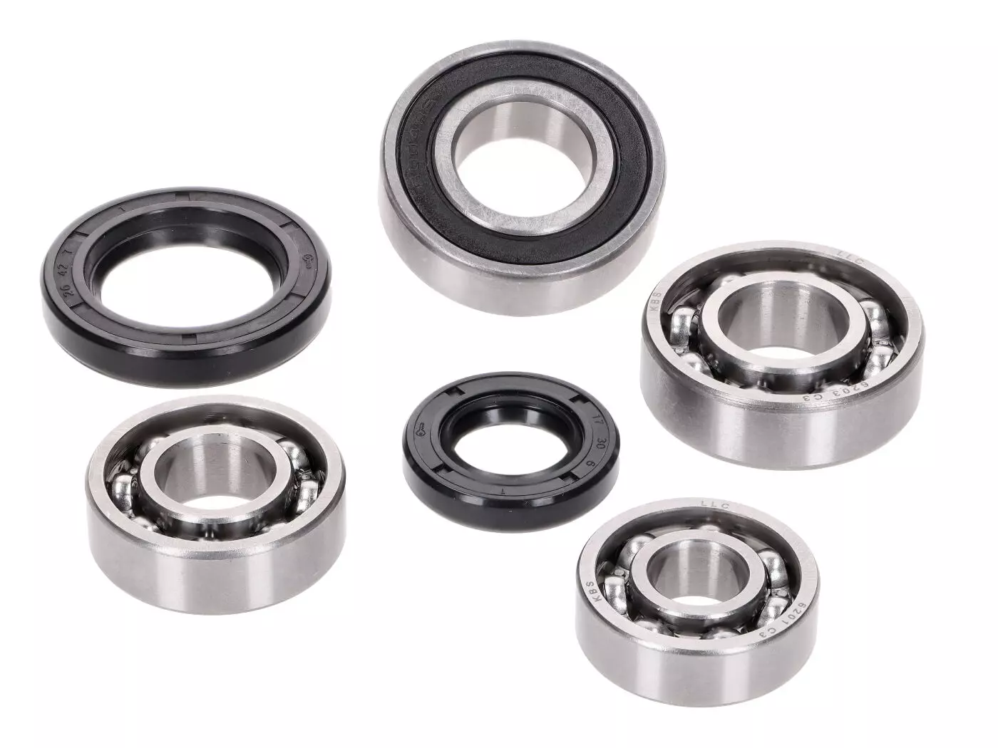 Gearbox Bearing Set W/ Oil Seals For Peugeot Speedfight 100