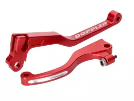 Brake And Clutch Lever Set Doppler Forged CNC Red For Senda DRD Pro