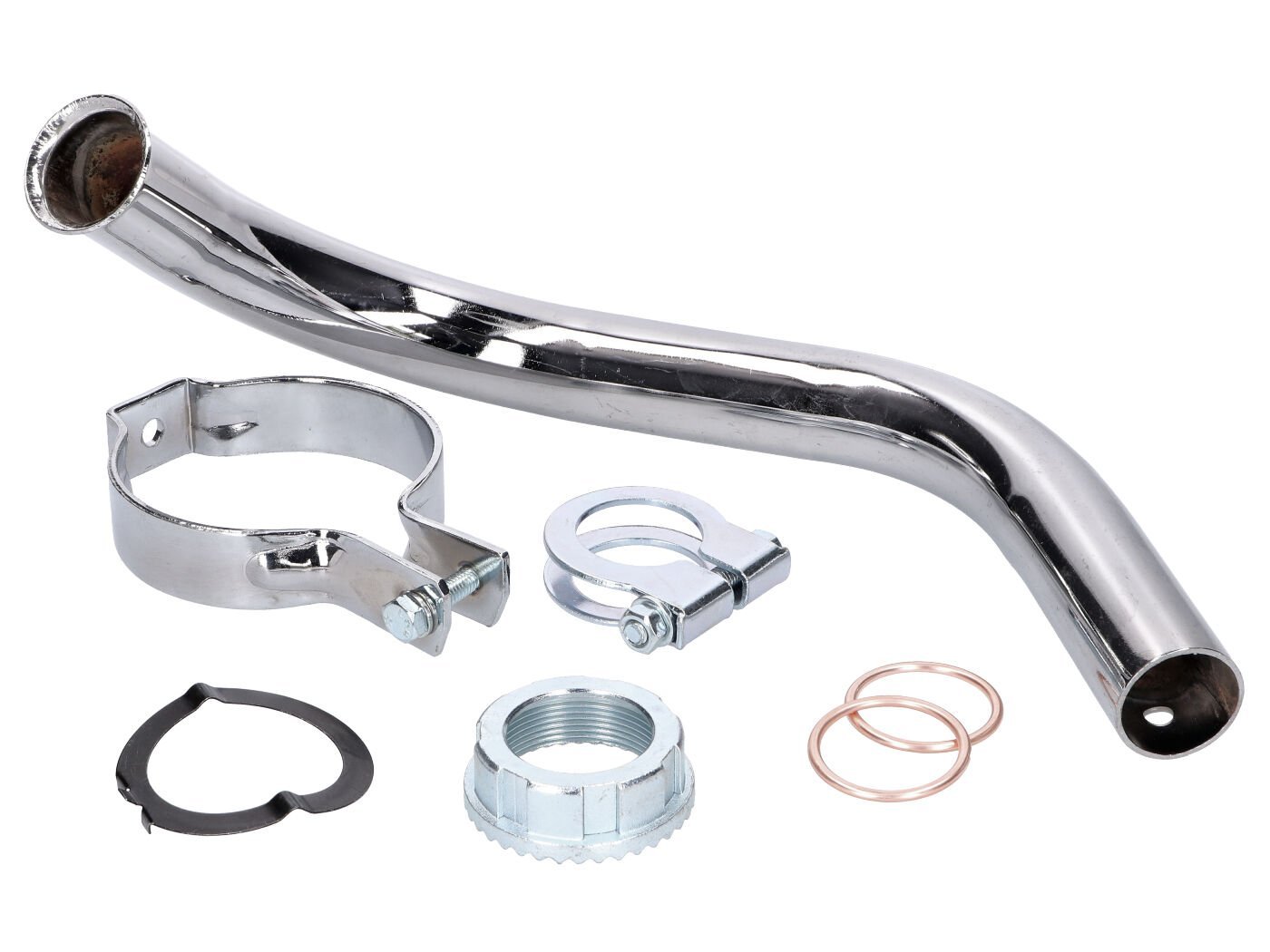 Exhaust Manifold Set Chromed 28mm For Simson Schwalbe KR51/2