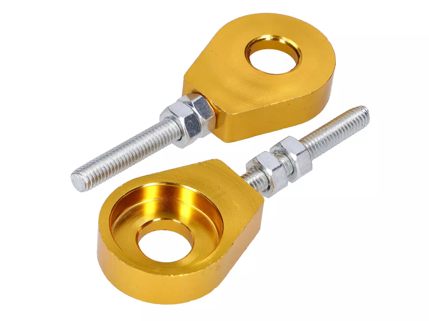 Chain Tensioner Set Aluminum Gold Anodized 12mm