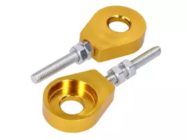 Chain Tensioner Set Aluminum Gold Anodized 12mm