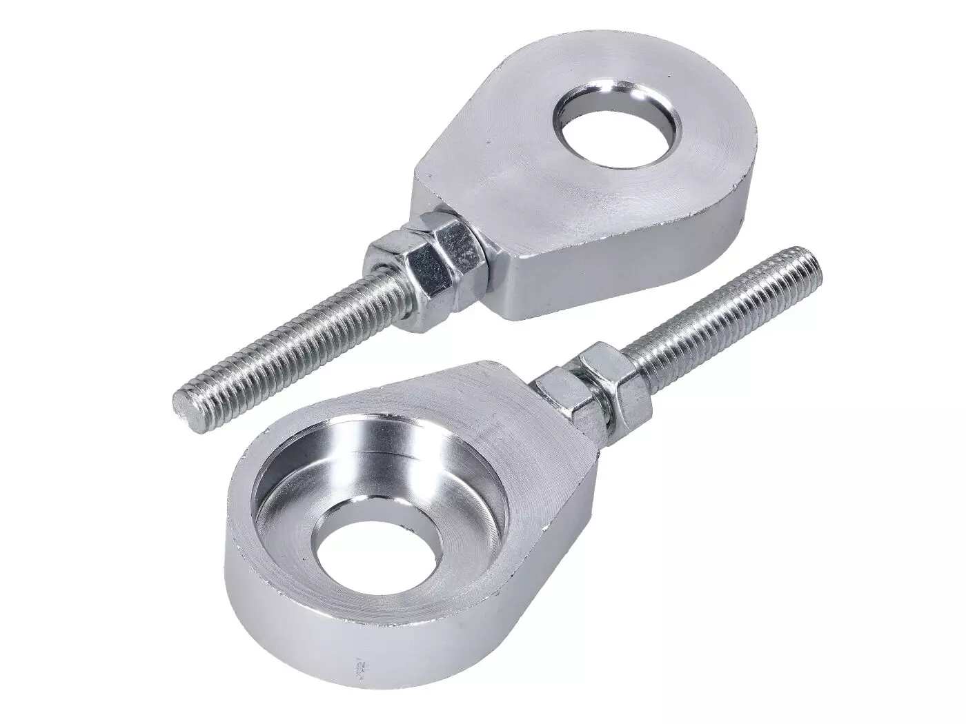 Chain Tensioner Set Aluminum Silver Anodized 12mm