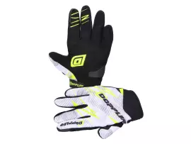 MX Gloves Doppler White / Neon Yellow - Size M (09)