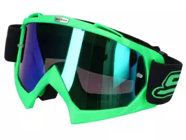 MX Goggle S-Line Green - Iridium Blue