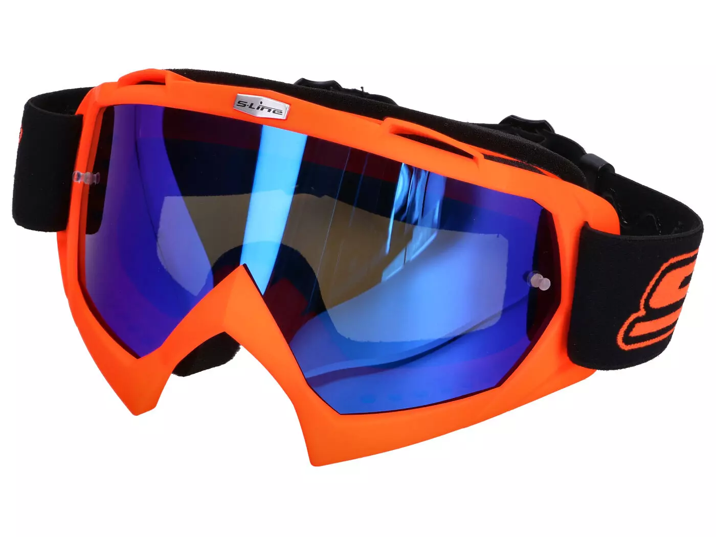 MX Goggle S-Line Orange - Iridium Blue