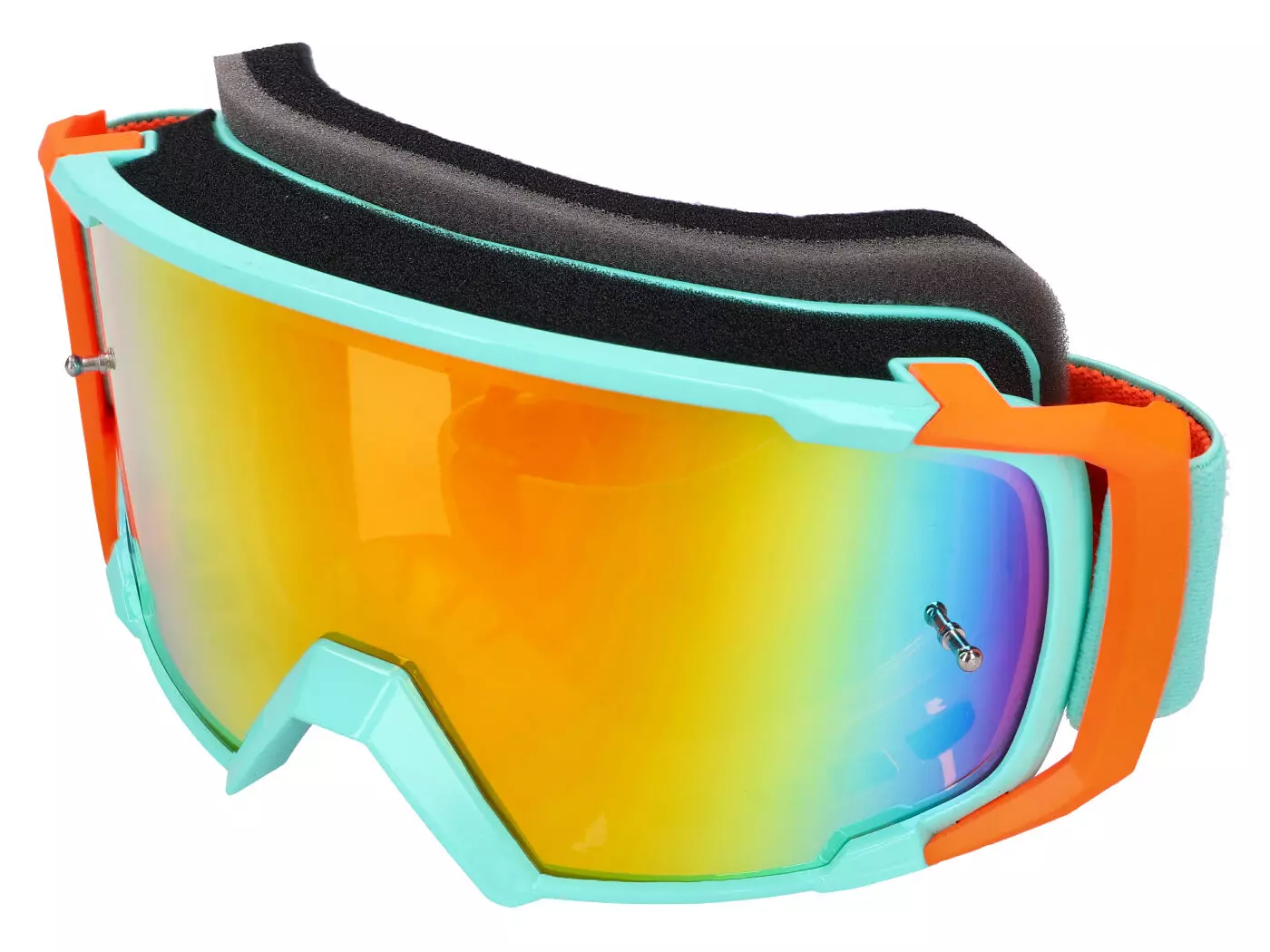 MX Goggle S-Line Scrub Blue / Orange - Iridium Orange