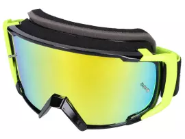 MX Goggle S-Line Scrub Black / Fluo Yellow - Iridium Green