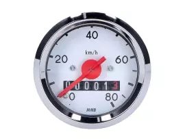 Speedometer 80km/h Round 48mm For Simson S50, S51, K51 Schwalbe