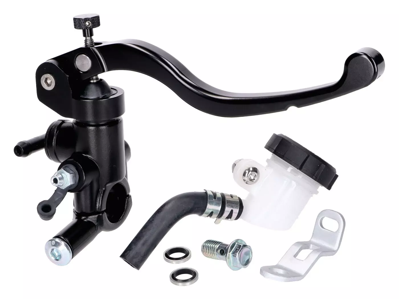 Front Brake Master Cylinder Radial, W/ External Brake Fluid Reservoir, Black For 22mm Handlebar