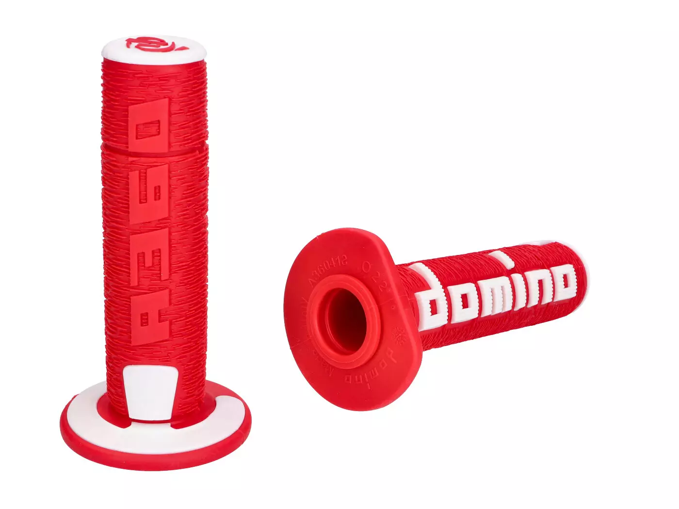 Handlebar Grip Set Domino A360 Off-Road Red / White