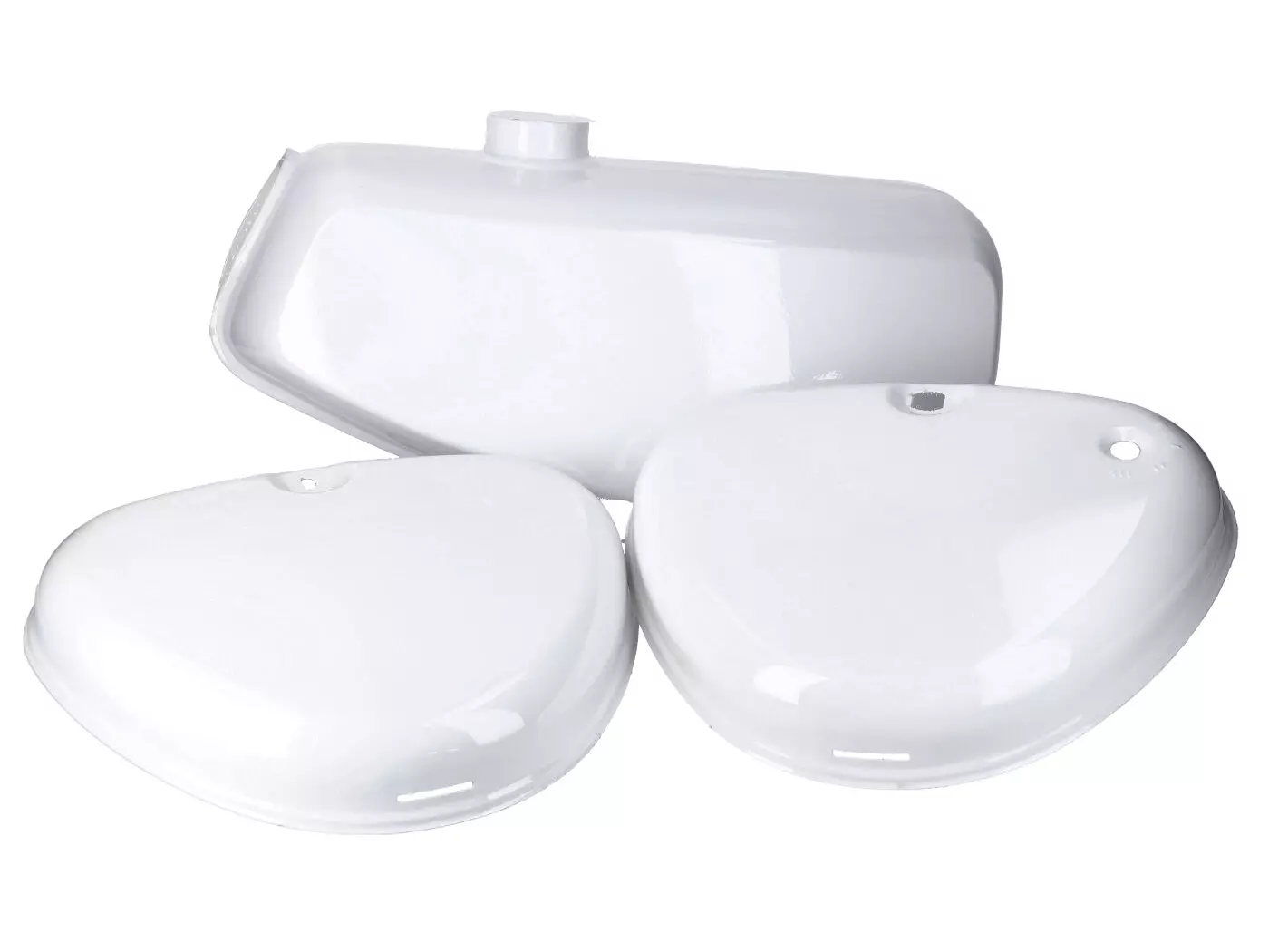 Fuel Tank And Side Cover Set White For Simson S50, S51, S70