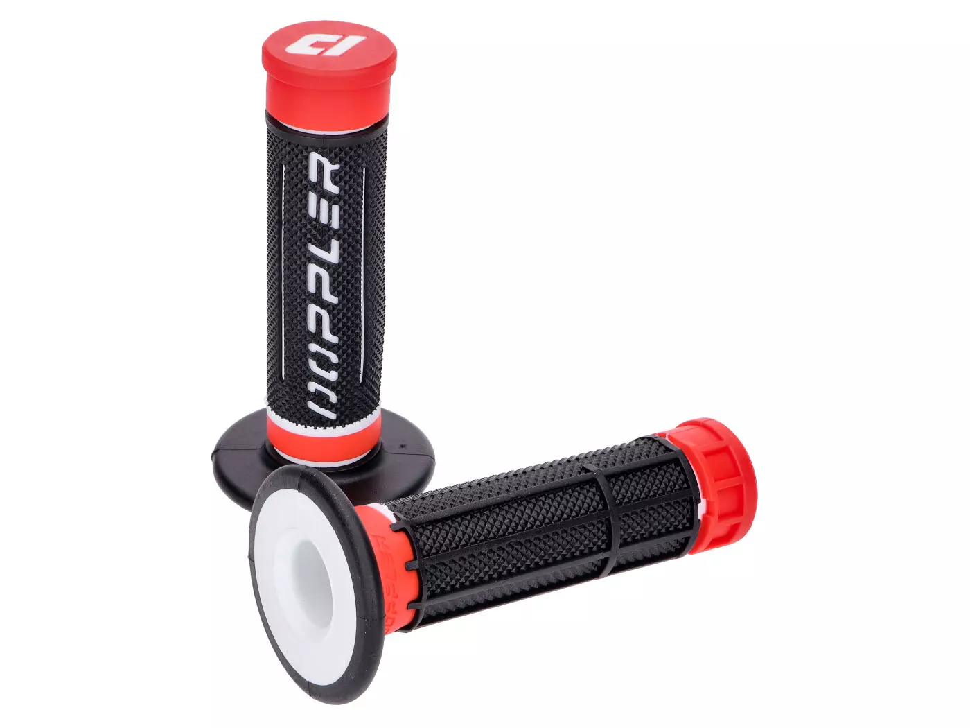 Handlebar Rubber Grip Set Doppler Grip 3D Red / White / Black