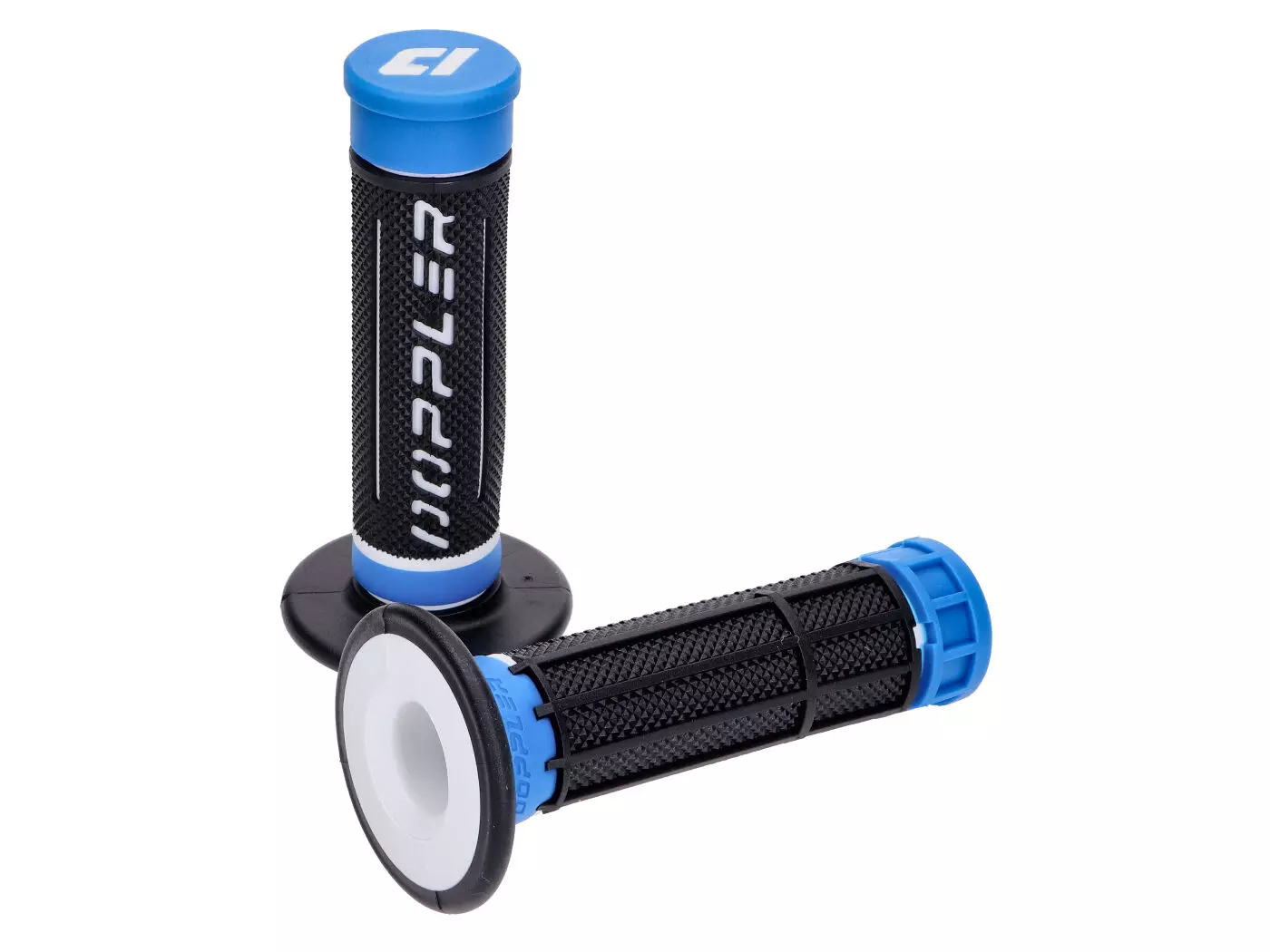 Handlebar Rubber Grip Set Doppler Grip 3D Black / White / Blue