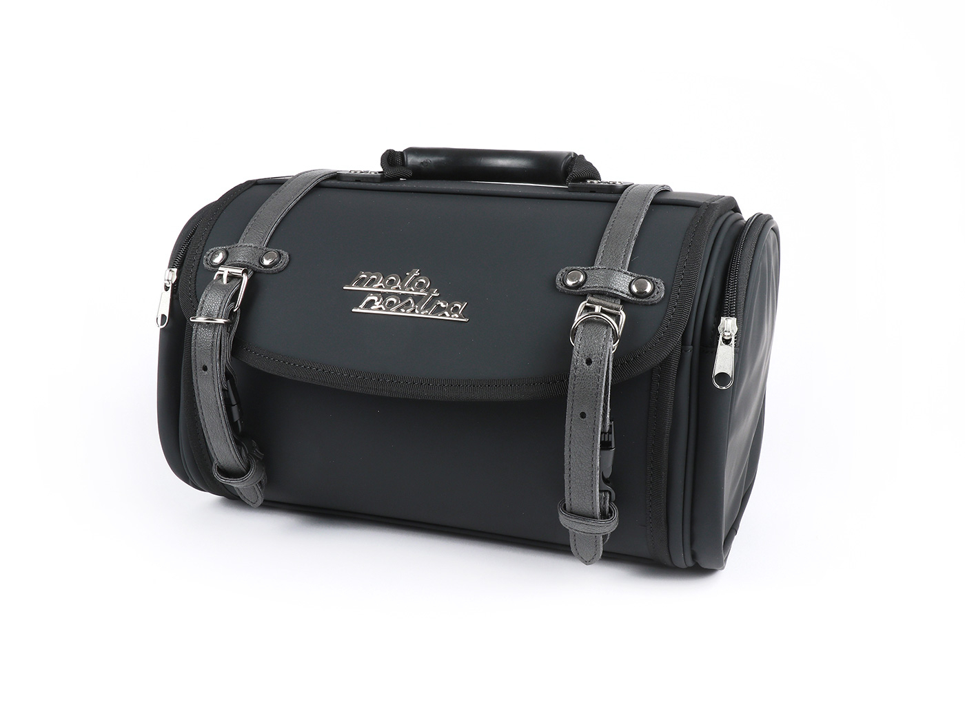 Roll Bag (small) For Carrier (alternative To Topcase) -MOTO NOSTRA Classic Â´PUÂ´ 330x190x180mm- Suitable For E.g. Vespa, Lambretta, GTS 125-300, GTV, LX/LXV, ET4, S50-150, Sprint, Primavera - 10 Litres - Black