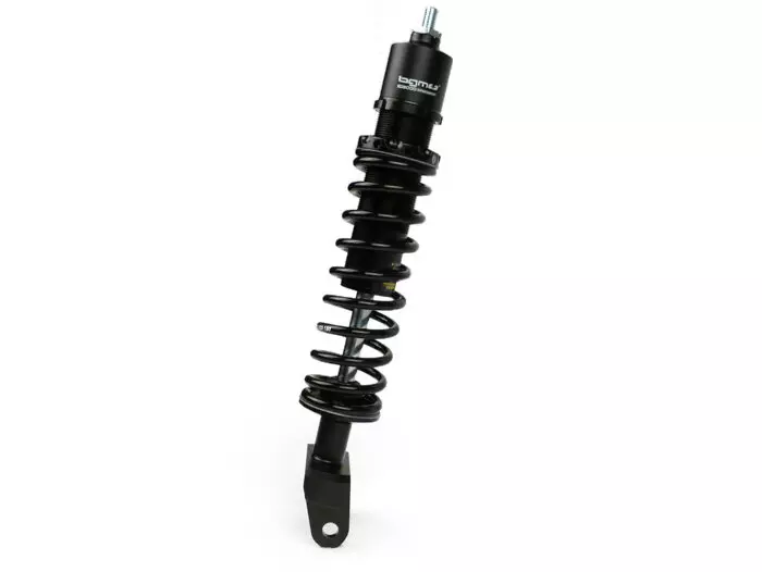 Rear Shock Absorber -BGM PRO SC/R1 SPORT, 330mm- Vespa PX80, PX125, PX150, PX200, T5 125cc, Rally180 (VSD1T), Rally200 (VSE1T), Sprint150 (VLB1T), TS125 (VNL3T), GT125 (VNL2T), GTR15 (VNL2T), V50, PV, ET3 - Black