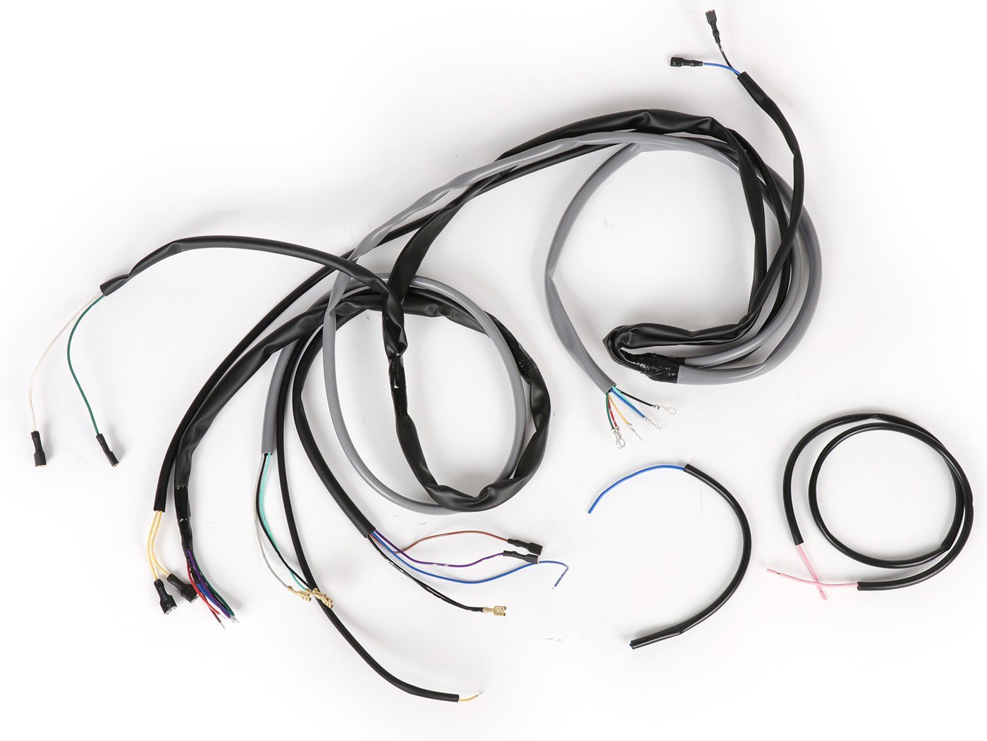 Wiring Loom -BGM ORIGINAL- Vespa V50S (V5SA1T), V50 SS (V5SA2T) 50 Revival (V5R1T), SR/Sprinter (V5SS2T), 90 Racer (V9SS2T), PV125 (VMA2T) - Models With Handlebar End Indicator, High Beam And Brake Light