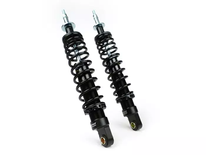 Rear Shock Absorber Set -BGM PRO SC/R1 SPORT- Vespa GT, GTL, GTV, GTS 125-300 (all Years), GTS SUPER 300 HPE, SUPERSPORT 300, SUPERTECH 300 HPE - Black